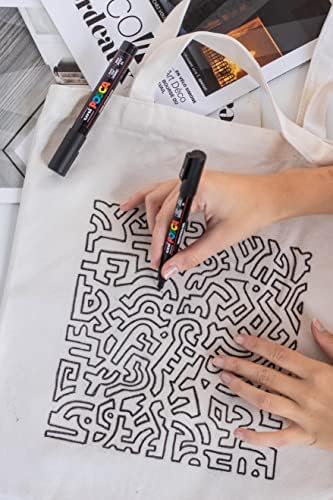 POSCA PC-8K Water Based Permanent Marker Paint Pens. Premium Broad Chisel Tip for Arts and Crafts. Set of 4 Mono Colours