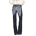 ARIAT Women’s Trouser Mid Rise Stretch Entwined Wide Leg Jean Marine