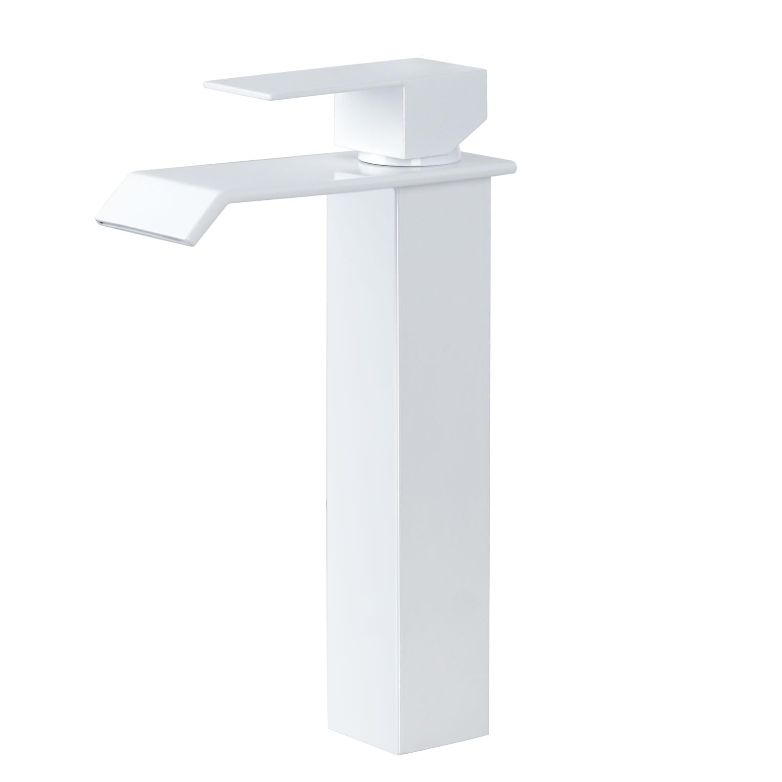 PHASAT Grifo de Baño Alto Cascada Grifo de Lavabo con Caño de 205mm de Altura, Mezclador Monomando Lavabo PTMP19W