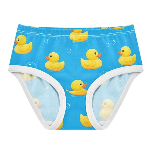 Girls Underwear Toddler 2t Cotton Girl Panties Cute Animal Undies Kids Briefs Yellow Ducks Bubbles Bright Blue