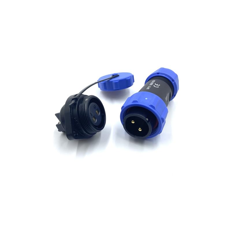 Connecteur Aviation Plug SP21 7 Broches, 7 Broches sans Soudure, Prise d'aviation IP68 étanche et Anti-poussière pour Lampes d'extérieur, utilise 500 V 15 A (câble 14 AWG à sertir