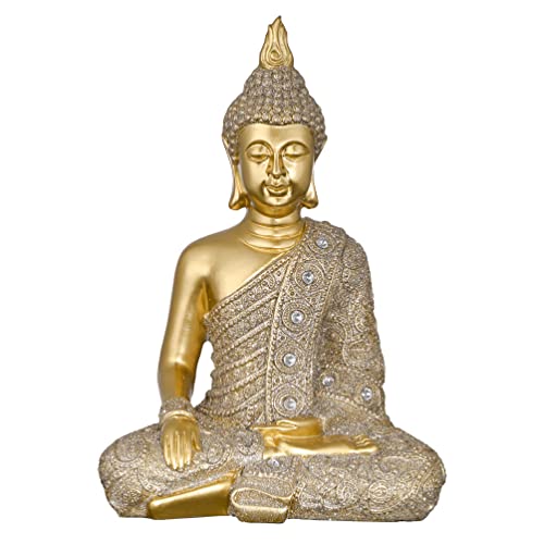 TERESA'S COLLECTIONS Meditierender Buddha Figur für Indoor/Outdoor,...