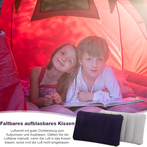 Lot de 4 coussins gonflables pour camping, voyage, plage, extérieur, voyage, randonnée, bureau – Image 5