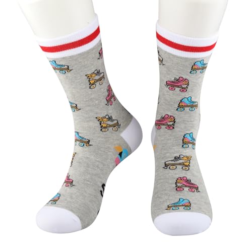 Calcetines de patines transpirables de algodón negro para roller skater 5