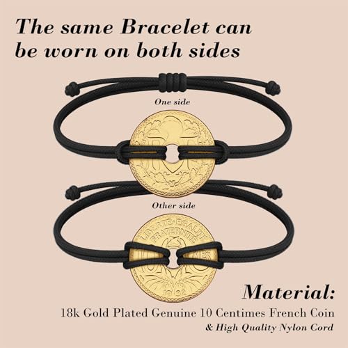 Image of HOBBY OF KINGS Good Luck Coin Bracelet | 18k Gold Plated Wristband | Handmade Jewelry for Collectors and History Lovers