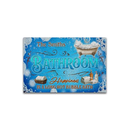 THUYPT Personalized Bathroom Doormat, Bathroom Accessories Bathroom Rug, Home Bathroom