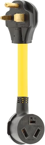 Nema 6-50P a 10-30R Cable adaptador de corriente, soldador 50A macho a 30A secadora hembra adaptador, STW 10AWG Longitud 1FootAC0057