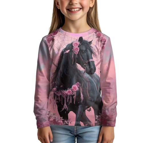 Girls Graphic Tees Long Sleeve Toddler & Little Kids Shirt