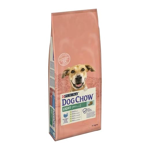 Dog Chow Purina Pienso para Perro Adulto Light, Control de peso con Pavo, saco 14kg
