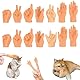 Mini Hände 16 Stück Kleine Hände Set Mini Hände Fingerpuppen Interessant Mini Fingerpuppen Dauerhaft Kleine Sachen Mini Hande für Katzen,Haustier, Kinder, Spiele Party,Halloween