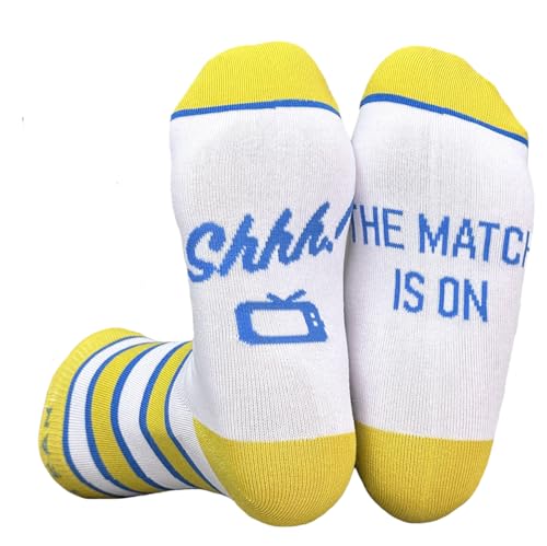 Dekzked Funny Birthday Gift for Football Fans Novelty Valentines Day Gifts for Men Women Do Not Disturb Im Watching Football Socks 6-11