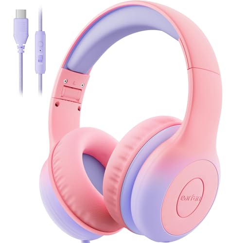 Image of EarFun K1 Kids Headphones Wired with Mic, USB Type C Headphone for Kids
