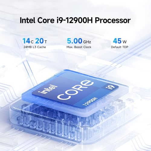 Image of Reatan Mini PC Gaming with Intel Core i9 12900H(14C /20T 5.0 GHz), 32GB DDR5 Dual Channel 1TB Pcie4.0 SSD, Mini Triple Display Desktop Computer with Thunderbolt 4, Support 8K WiFi6 BT5.2