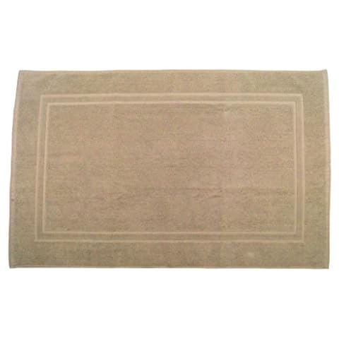 Julie Julsen Badvorleger 70 x 120 cm Premium Qualität 900 gm2 in aktuellen Farben und 4 Größen aus Baumwolle Badematte Badteppich Duschvorleger Design Doppel Rahmen Sand Cover