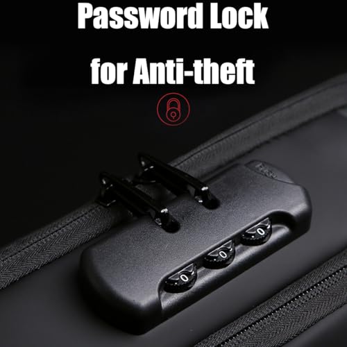 Leyweio Bag, Carbon Fiber Streamline Anti-Theft Sling Bag, Waterproof USB Charging Port Sport Shoulder Backpack Crossbody Chest (Black)3