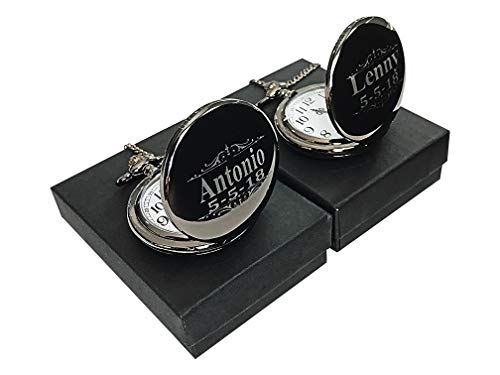 Engraved-Pocket-Watch-Wedding-Groomsmen-Personalized-Unique-Gifts-Chain-Box-and-Engraving-Included-Comes-in-4-Colors