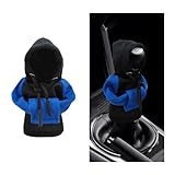 Suvnie Car Gear Shift Cover, Fashionable Hoodie Vehicle Shift Knob, Novelty Mini Automotive Gearshift Decorative Sweater Shirt, Universal Car Accessories for Winter Warm Knob Cover (Blue & Black)
