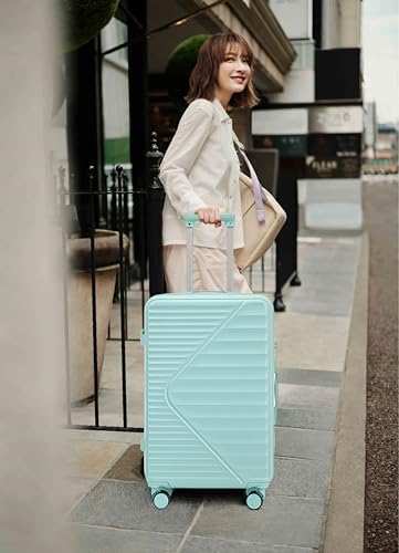 Fashionable 3-piece luggage set with ABS wheels. The luggage comes with a TSA lock (Mint Green + ABS)3