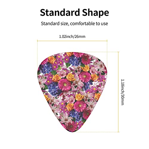 Ensemble de 12 médiators de guitare Blooming Flowers pour guitare acoustique, guitare électrique, contrebasse, ukulélé - Les Beatles, Paul McCartney, John Lennon, RIngo Starr, George Harrison Ensemble de 12 médiators de guitare Blooming Flowers pour guitare acoustique, guitare électrique, contrebasse, ukulélé – Image 5