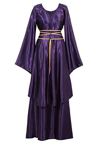 Zhitunemi Medieval Costume Women Dresses: Womens Halloween Costumes 2025 Dress - Renaissance Festivals Fairs & Theme Parties Purple S