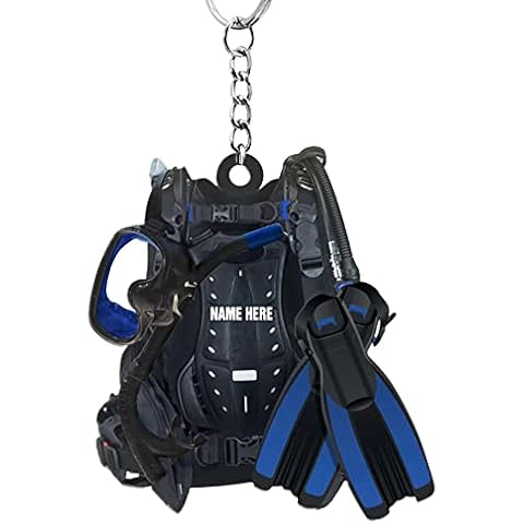Monosky Scuba Diving Scuba Gear - Personalized Flat Acrylic Keychain, Personalized Scuba Diving Acrylic Keychain, Custom Scuba Diving Gifts Keychain, Gift For Scuba Diving Lover Cover
