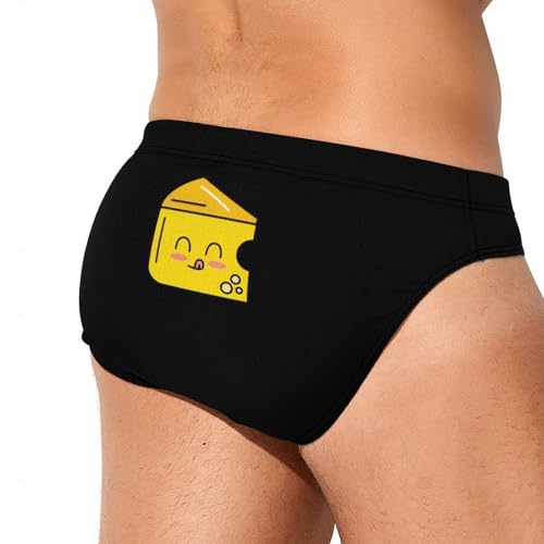 Cute Cheese Face Mens Swim Briefs Bikini Sexy Low Rise Trunks Swimsuit Bathing Suit Beach3
