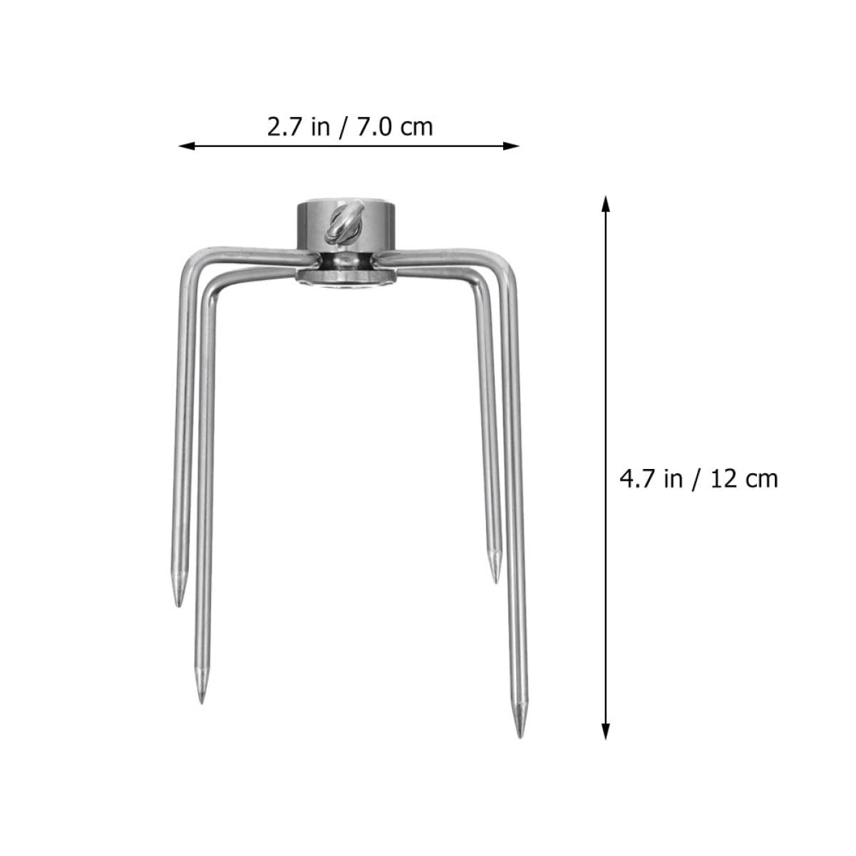 HEMOTON 2pcs Barbecue Forks Durable Rotisserie Skewers for Outdoor Grilling for Camping Picnics Backyard Bbqs Rustproof Easy to Use Barbecue Tools