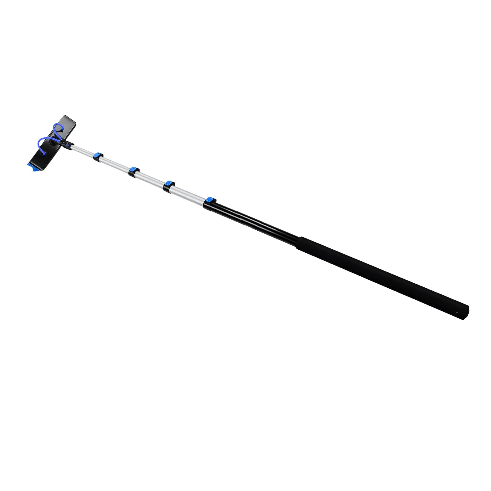 Jeffergarden Kit de Cepillo Extensible para Limpieza de Paneles Solares de 4.5m, Cepillo de Nylon de Alta Densidad y Adaptador de 180°, para Limpieza de Ventanas, Canalones y Techos Altos