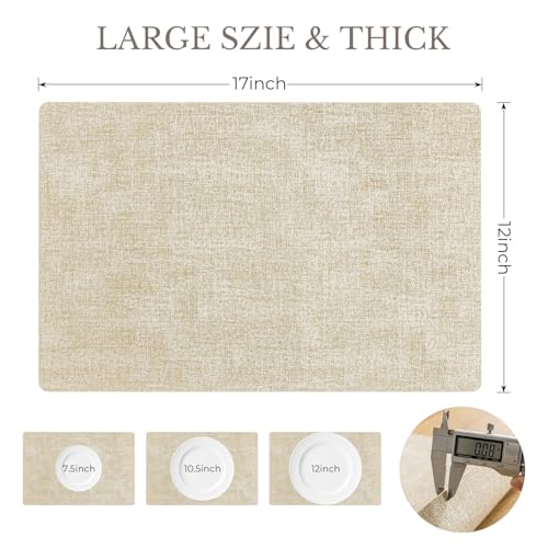 Sets de table pour table à manger et fêtes lot de 6 beige Romanstile