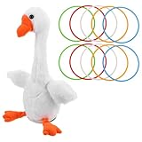 Hohopeti Kit Gioco Lancio Anelli Elettrico Interattivo per Anelli Leggeri Tema Animali Gioco Educativo per Asilo e Sviluppo Abilità Motorie per Attività Ludiche e Venditori Ambulanti