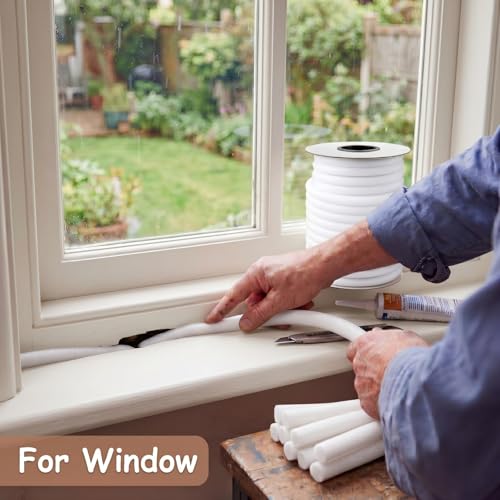 Image of MotiMind Foam Backer Rod for Gaps Joints,1 /2 Inch x 100 Ft,White,1 Roll | Caulk Saver Concrete Crack Filler, Weather Stripping Seal, Door Window Insulation, Backing Rod Expansion Joints