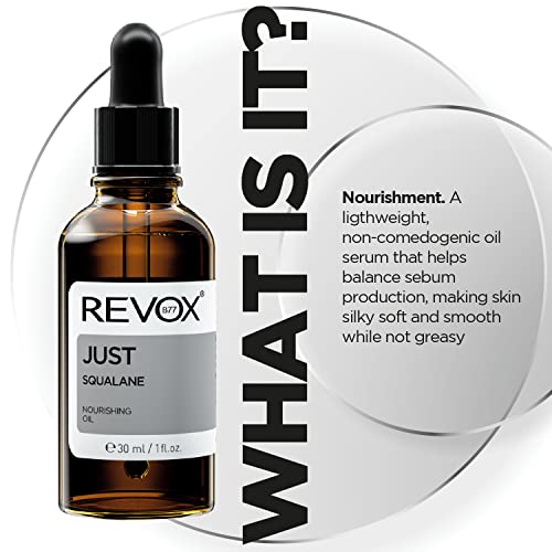 Revox B77 Just Squalane Serum Oil Moisturizer - Nourishing Oil For Face & Neck – 3-In-1 Facial Oil To Brighten, Hydrate, Firm And Reveal Radiant Skin – 30 Ml Bottle #TOP1