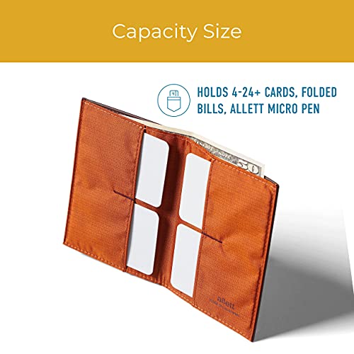 Image of Allett Original Wallet, Merlot | Leather, Slim, Minimalist | RFID Blocking, Ultra Thin Bifold, Front Pocket | Holds 4-24+ Cards, Bills, Receipts | Wallets for Men & Women