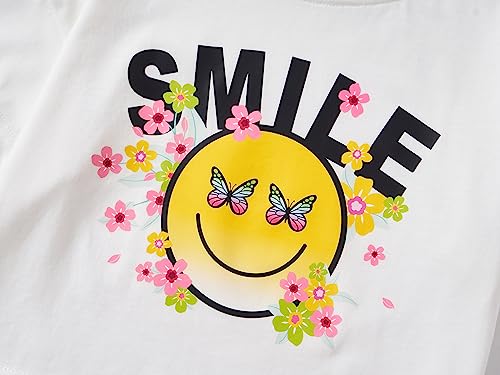 Image of Stylish Graffiti /Butterfly /Tropical Crop Top for Little & Big Girls - Cool Summer T-Shirt Clothes Size 6-18