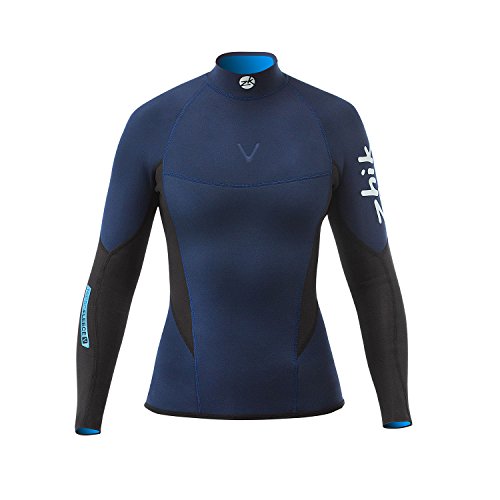 Zhik Mujer Microfleece V 1MM Traje de Neopreno de Manga Larga Superior Armada - Fácil Stretch - Mejora de Estiramiento del Hombro