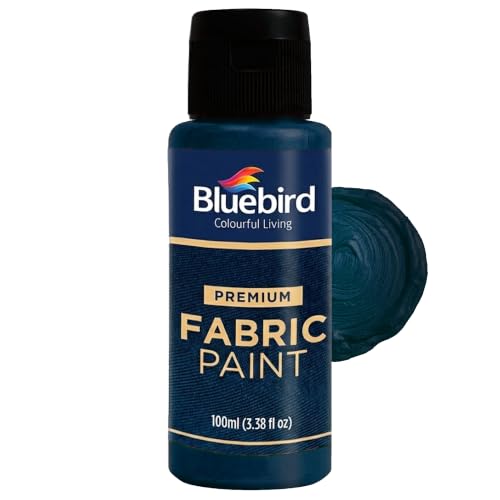 Image of BLUEBIRD Fabric Paint Iridescent Lustrous Black - 3.4 Fl Oz / 100 ML
