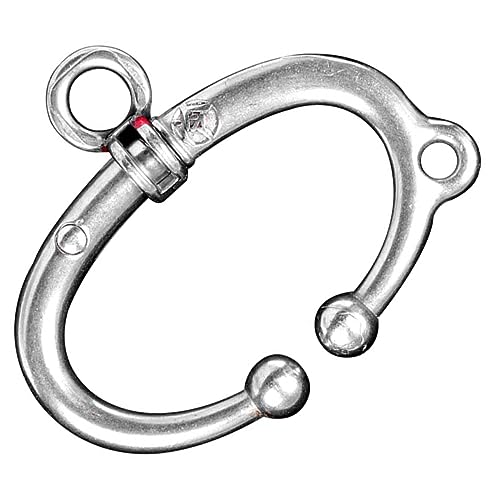 ibasenice Bull Nose Ring Nose Rings Livestock Nose Ring Cows Livestock Cattle Nose Hinged Nose Tags Decorative Cattle Nose Farm Animal Nose Ring Hoop Silver Stainless Steel