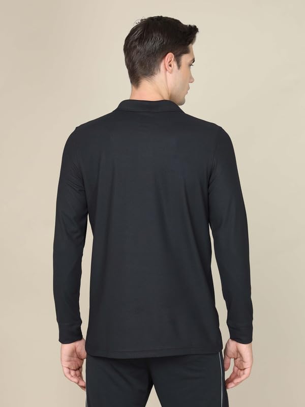Image of TECHNOSPORT Men's 100% Polyester Slim Fit Polo T-Shirt