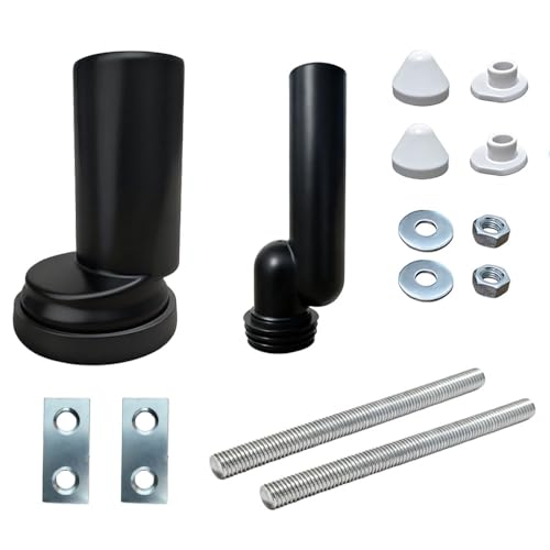Wand-WC-Anschlussgarnitur mit Montagestange Befestigungsmuttern und Abdeckkappen geeignet fürhängende Toiletten als WC-Anschluss-Set (d=90mm d1=45mm).