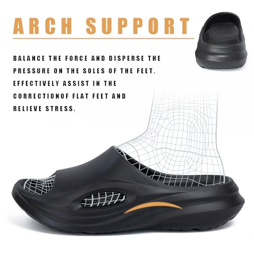 New Mens Sandals, Plantar Fasciitis Thick Cushion Orthotic Men Athletic Slides, EVA Lightweight Comfort Non-Slip Slippers, Soft Summer Beach Shoes2