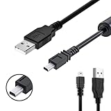 Wetco Black USB 2.0 A to 8-Pin Mini B Cable w/Ferrite - 1M / 3.3ft for Digital Camera MP3 of Nikon/Fuji/Sony/Olympus/Panasonic