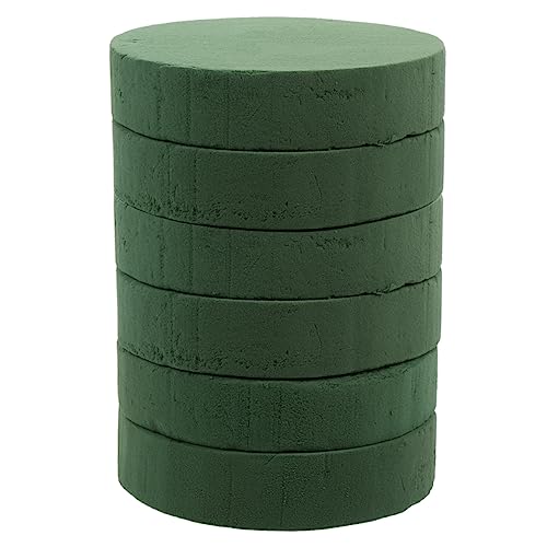 IWOWHERO Floral Foam Blocks 6pcs Round Flower Mud Floral Froth for Beautiful Flower Arrangements