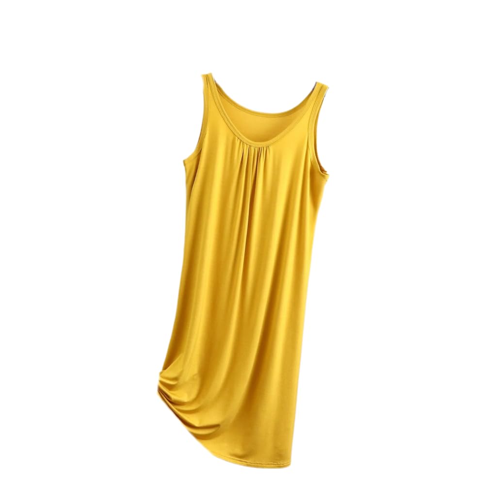 SWEPER Camisón para Mujer - Camisón De Talla Grande para Mujer, Lencería Sexy De Modal Sin Mangas, Ropa De Dormir Informal, Chaleco Sin Mangas, Camisón, Vestido para Casa De Verano