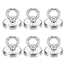 Magnethaken,Magnet Haken,32mm Neodym Magnet Haken hält,6 Stück Super Starker Magnete mit Haken, Magnetischer Haken Einsatzbereich Küche Badezimmer Garage Büro Kühlschrankmagnet