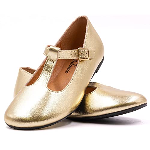 Boni & Sidonie - Boni Mélodie II - Chaussures Salomé Fille - Ballerine Fille - Or - 32 Cover