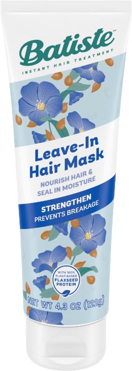 Batiste Heat Protectant For Hair & Leave In Conditioner Hair Mask, Strengthen Formula, Hair Conditioner for Dry or Wet Hair, Infused with vitamin E for Enhancing Haircare, 4.3oz.