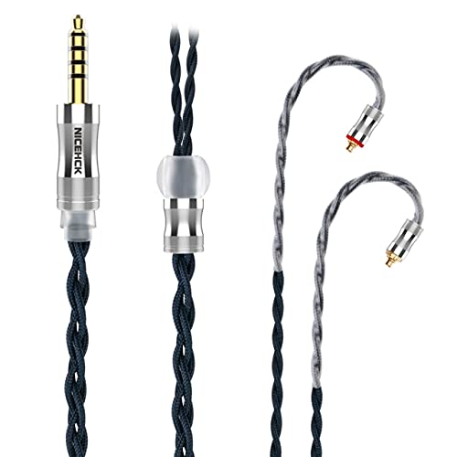 AXA - Earphone Accessories - NiceHCK BluePP Cable Taiwan 6N OCC Earphone Upgrade Wire 3.5/2.5/4.4mm MMCX/0.78mm 2Pin/QDC For TANCHJIM Topguy Lofty MK3 LZ A7 (4.4mm With MMCX)