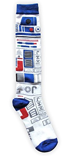 Hyp Star Wars R2-D2 Ugly Sweater Pattern Junior/Women's Christmas Socks Shoe Size 4-10