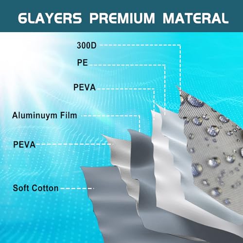 YWNYT Autoabdeckung Ersatz für VW T5 T6, Gewicht 5KG, 300D Baumwollfutter, Wasserdicht Wetterfeste UV-Beständige Autoabdeckung Vollgarage für VW Transporter mit Seitlichem Türreißverschluss (L530)