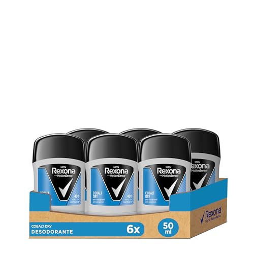 Il deodorante stick Cobalt Dry di Rexona agisce in modo proattivo grazie alla tecnologia MotionSense.